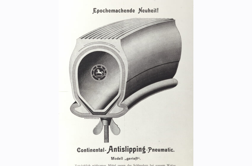  1905: Continental stellt ersten profilierten Reifen vor