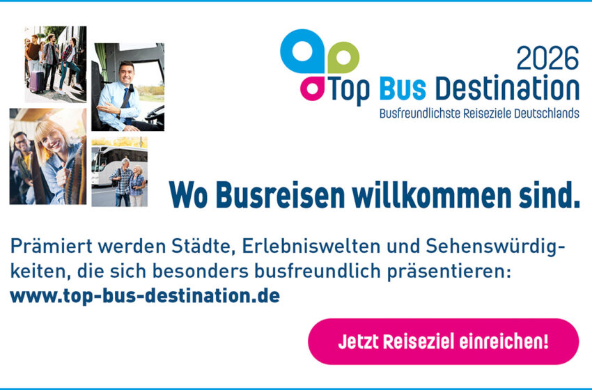  Neuer bdo-Wettbewerb zeichnet busfreundliche Reiseziele aus